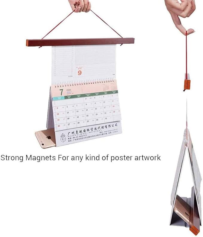 Magnetic Poster Hanger, 18x24 18x12 18x24 Poster Frame Wood Wooden Magnet Print - Image 3
