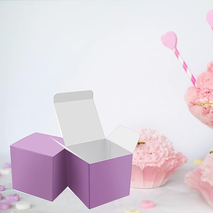 25 Pcs Purple Paper Gift Boxes, Small Candy Treat Boxes Bulk, Birthday Gifts - Image 5
