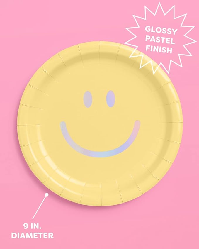 xo, Fetti Smiley Paper Plates - Image 5