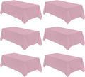VidaFete Tablecloth 6 Pack 90 * 132inch Rectangle Table Cloth Polyester by VidaFete