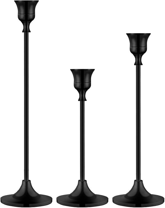 Metal Candle Holders for Candlesticks Taper Candlestick Holders Set Vintage by Unknown