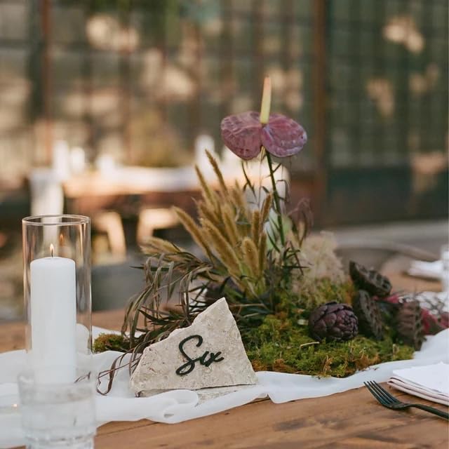 Cursive Wedding Table Number SET, DIY thin modern Black or White acrylic cutouts - Image 2