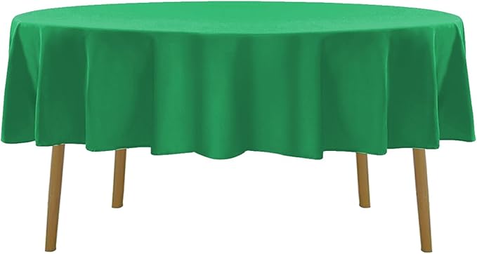 90 inch Round Tablecloth Washable Polyester Table Cloth Decorative Table Cover - Image 2