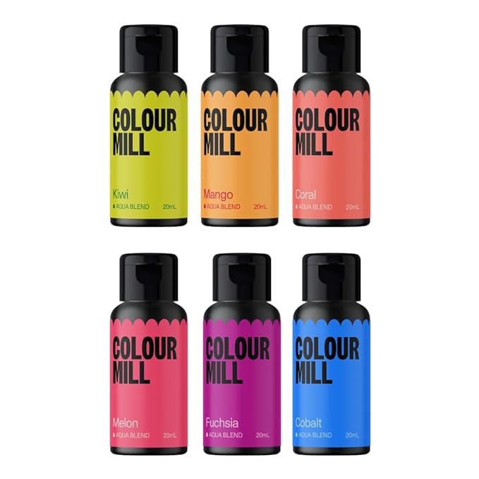 Colour Mill Tropical Pack Aqua Blend Water-Based Food Coloring, 20 Milliliters by ColourMill