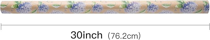 RUSPEPA 30" X 32.8' Hydrangea Wrapping Paper Large Kraft Paper Roll, Jumbo Roll - Image 7