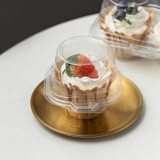 100 Pcs Cupcake Boxes Plastic Individual Cupcake Containers Single Cupcake - Image 6