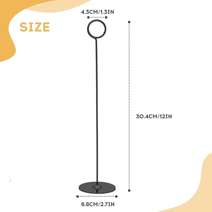 Urban Deco 24PK Table Number Holders Place Card Holders 12 Inch Table Card - Image 2