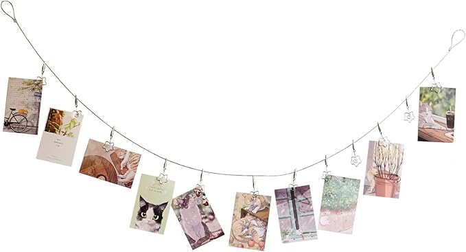 Multi-Purpose Steel Wall Hanging Photo Display Cable Wire Rod by TFu