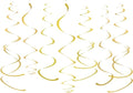 Gold Party Hanging Swirl Decorations Plastic Streamer by WEVEN