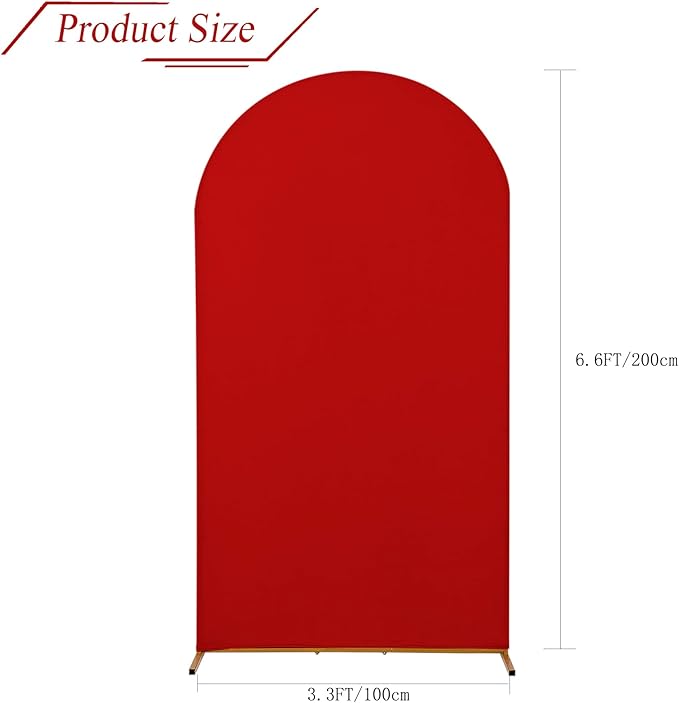 bricia Wedding Arch Backdrop Stand Cover, 6.6FT Double Sided Stretchy Arch - Image 2