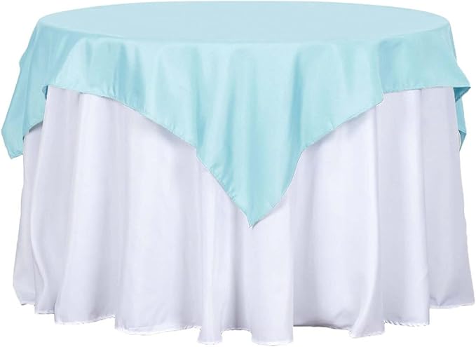 Efavormart 54x54 Light Blue Wholesale Linens Seamless Polyester Square Linen - Image 6