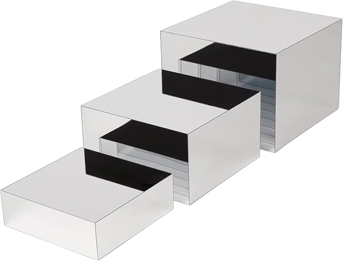 3 Pcs Acrylic Risers for Display, Acrylic Cube Box Food Display Risers Stand - Image 9