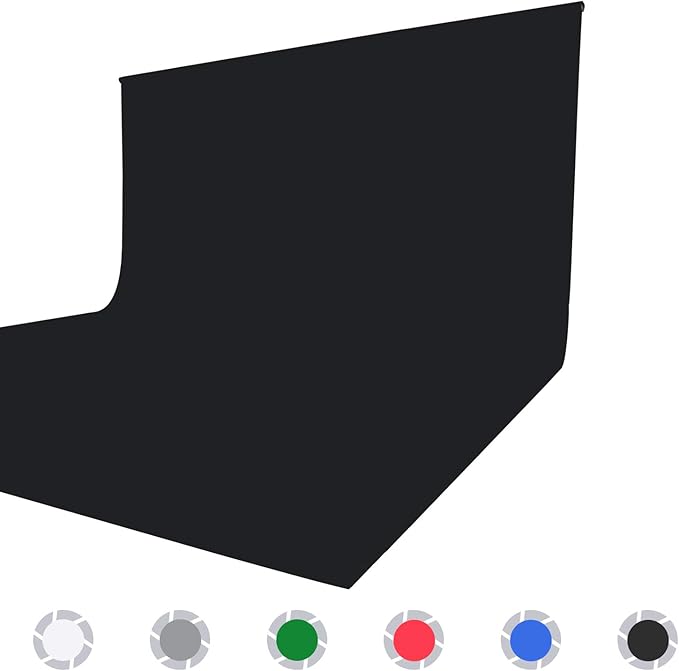 ISSUNTEX 5X6.5 ft Black Background Backdrop, Photo Studio, Collapsible High - Image 8