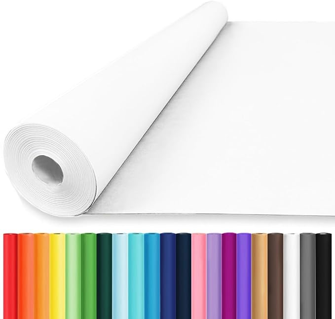 Vanhench 36" x 2400" White Wrapping Paper Roll by Vanhench