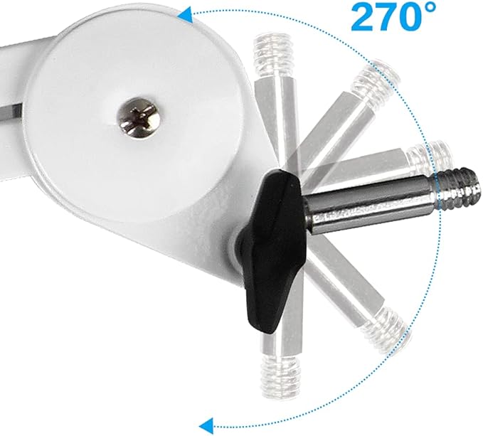 BOMGE Microphone Boom Arm Mic Stand Adjustable Clip Studio Suspension Scissor - Image 8