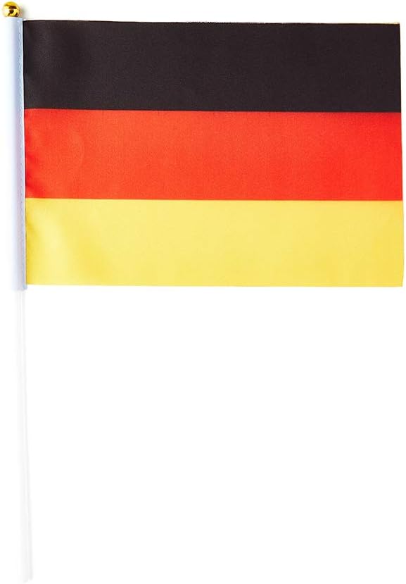 German Flag German Flag, Small Mini Handheld German Flags on Stick - Image 2