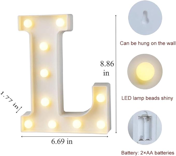 MUMUXI Marquee Light Up Letters | Large Light Up Numbers | Battery Powered and - Image 2