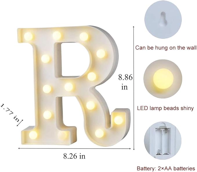 MUMUXI Marquee Light Up Letters | Large Light Up Numbers | Battery Powered and - Image 2