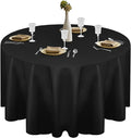 EMART Round Tablecloth Black 120 inch Circular Polyester Table Cover by EMART