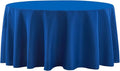 Round Tablecloth 2 Pack 90 Inch Royal Blue Tablecloths Washable Decorative by AOCOZHomeLifeMuseum