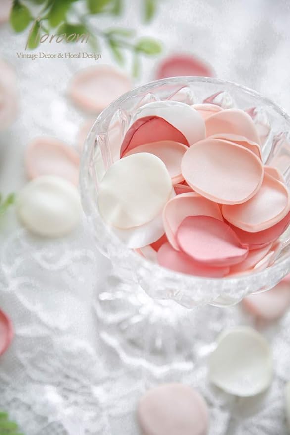 Floroom 300pcs Rose Petals Blush Pink Faux Silk Flower Petals - Image 2
