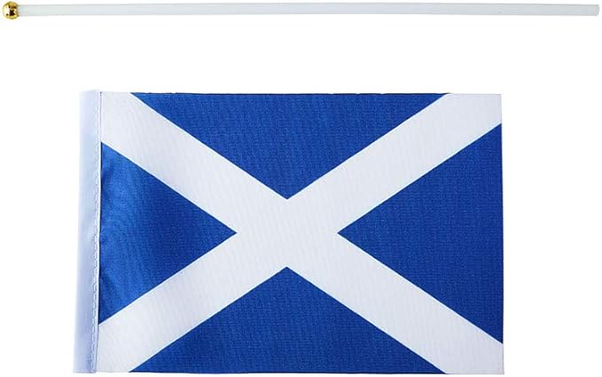 Scotland Flag Scottish Flag, Small Mini Handheld Scotland Flags on Stick - Image 4