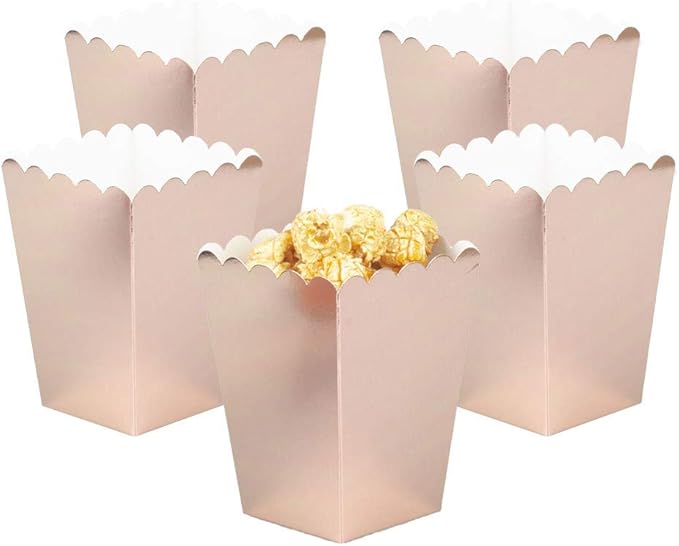 YESON Rose Gold Popcorn Boxes Mini Paper Popcorn Box by YESON