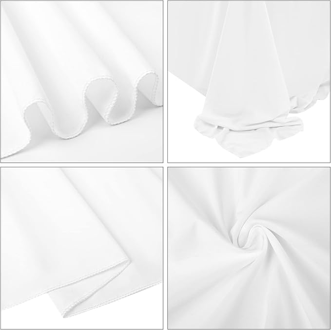 10 Pack Polyester Tablecloths, Stain and Wrinkle Resistant Washable Fabric - Image 3