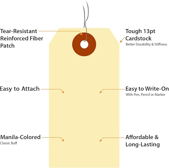 SmartSign Blank Manila Shipping Tags - Image 5