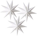 Easy Joy 3Pcs 9-Pointed Paper Star Lanterns 12 Inch Hanging Lampshade Wedding by EasyJoy