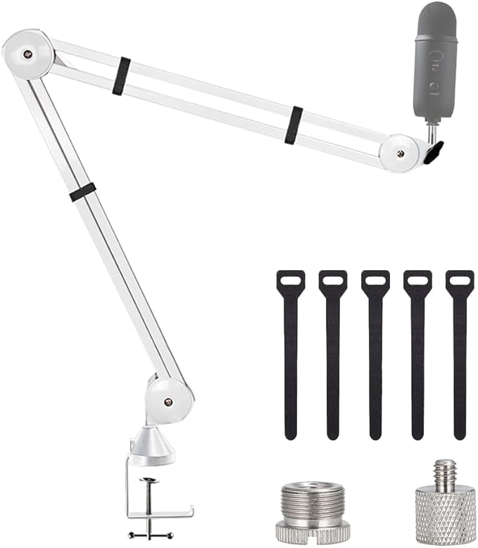 BOMGE Microphone Boom Arm Mic Stand Adjustable Clip Studio Suspension Scissor by BOMGEMusicStudio
