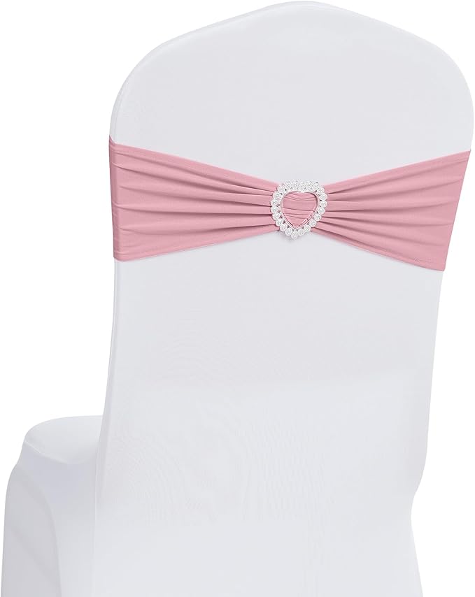 Howhic Pack of 30 Spandex Chair Sashes Bows Stretch Chair Cover Band by Howhic