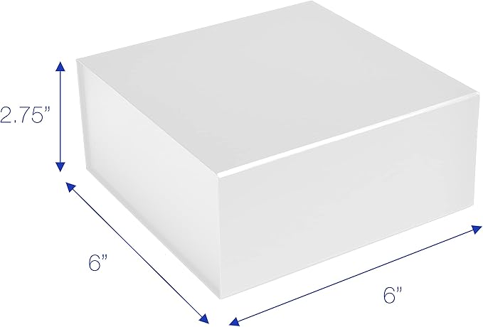 CECOBOX - Gift Boxes with Lids for Presents 6"x6"x2.75" - Matte, Collapsible - Image 3