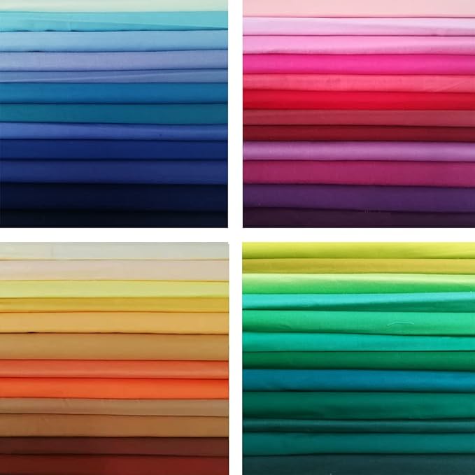 50 PCS 5" x 5" Precut Multi-Colors Cotton Fabric Squares Fabric Bundles by newamishquilt