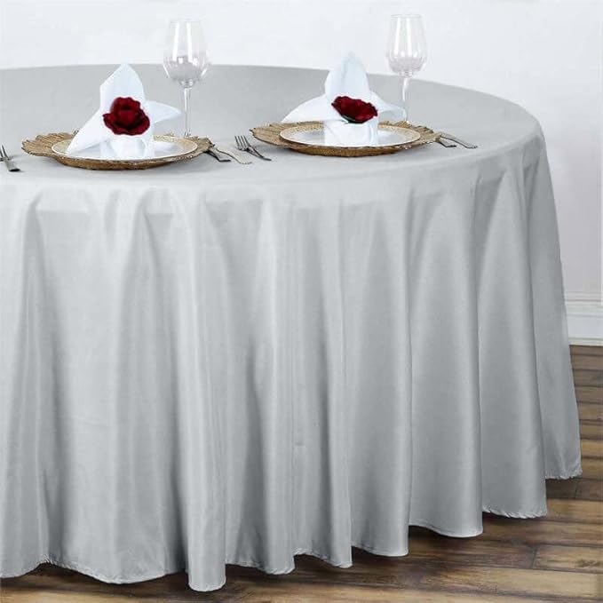 Efavormart Round Tablecloth, 108 Inch Stain & Wrinkle Resistant Washable Table - Image 2