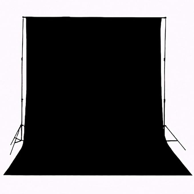Background Solid Black Backdrop Muslin Portrait Background Screen by HMTFOTO