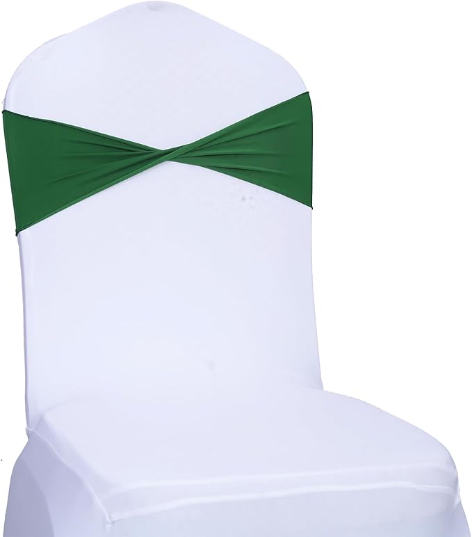 MDS Pack of 250 Spandex Chair Sashes Bows Elastic Stretch Dining Chair Bands - Image 3