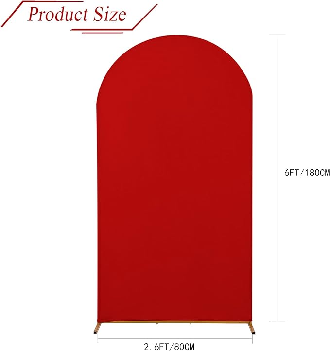 bricia Wedding Arch Backdrop Stand Cover, 6FT Double Sided Stretchy Arch Cover - Image 2