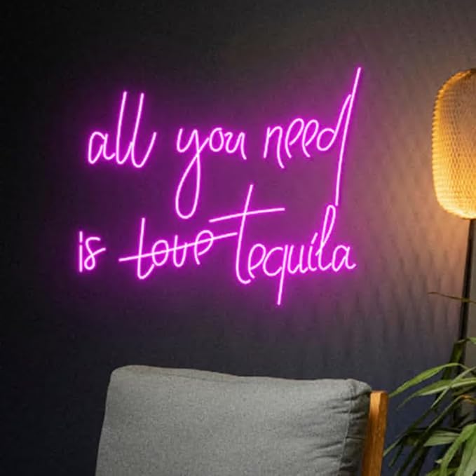 All You Need Is Tequila Neon Sign, All You Need Is Love Led Light, Tequila Led - Image 2