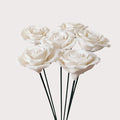 6 pcs Handmade Ceramic Roses, Featuring Vibrant Colors and Intricate Petal by wybdtic