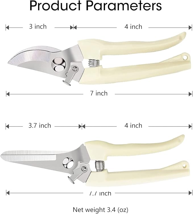 Leize Flower Scissors Set, 2 Pack Premium Thickened Stainless Steel Floral - Image 2