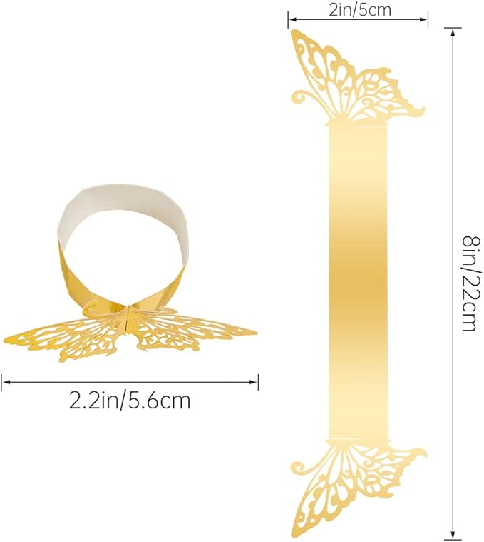 150PCS Butterfly Napkin Rings for Luxury Banquet Style, Reusable Paper Napkin - Image 4