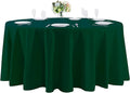 108 inch Round Tablecloth Washable Polyester Table Cloth Decorative Table Cover by Cupuamon