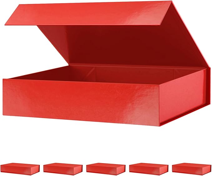 PACKHOME 6 Gift Boxes 11.5x8x2.5 Inches, Sturdy Shirt Boxes by PACKHOME