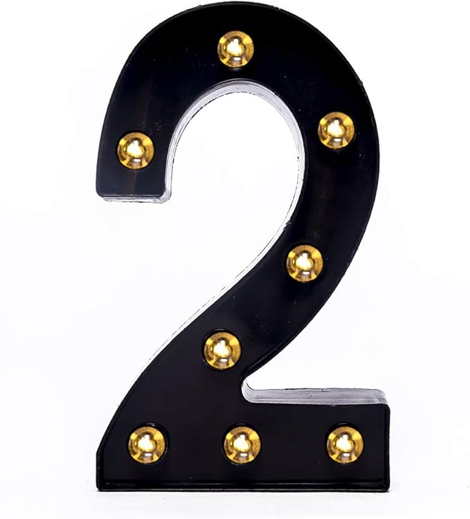 Foaky Black LED Marquee Number Lights Sign Light Up Marquee Number Lights Sign by Foaky