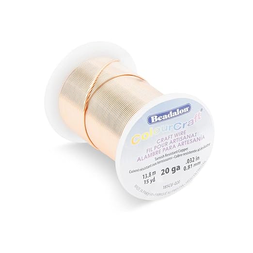 Beadalon ColourCraft Wire, 20 Gauge, Copper Color, 15 yd Spool - Image 2