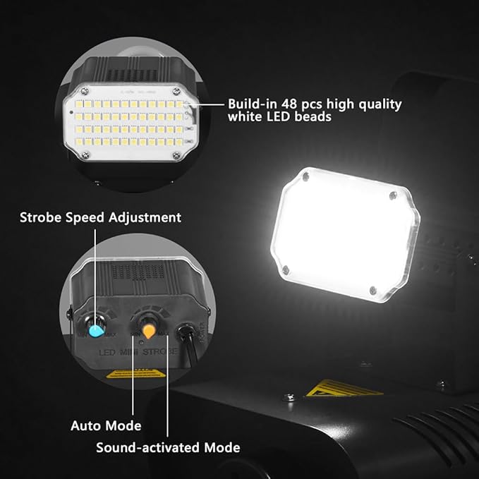 Fog Machine 1000W with Strobe Light, Wireless Remote, and Events - Image 3