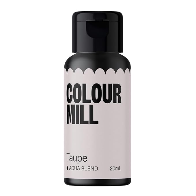 Colour Mill Aqua Blend Water-Based Food Coloring, 20 Milliliters Taupe by ColourMill