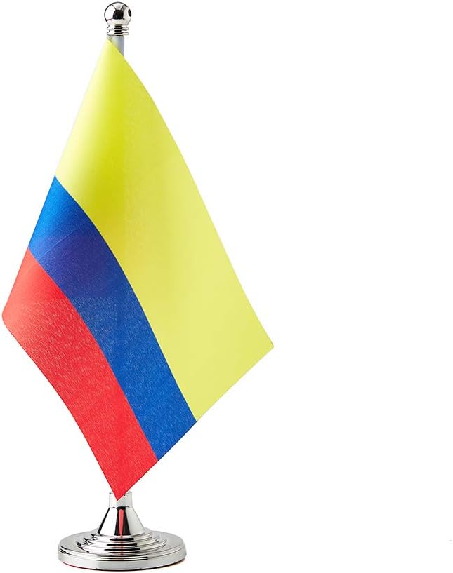 Colombia Flag Colombian Flags, Small Mini Colombian Desk Flag, Used by Mflagperft