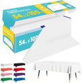 White Plastic Table Cover Roll - 54IN x 100FT by Niuara